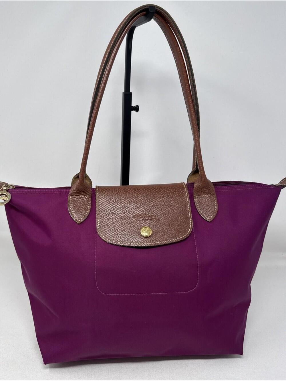 Longchamp Le Pliage Club Nylon Shoulder Tote Purple